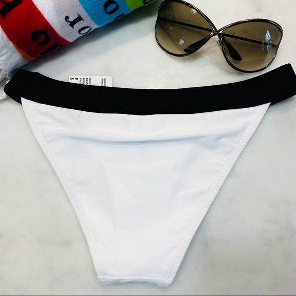 Size S•Black & White Elasticated Waistband Bottom Swimwear•Forever 21 - Picture 2 of 5